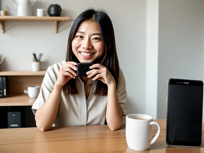 Smartphone zeigt ein authentisches Video-Testimonial eines Online-Kongress Teilnehmers